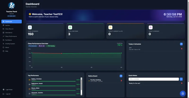 Teacher Management Portal